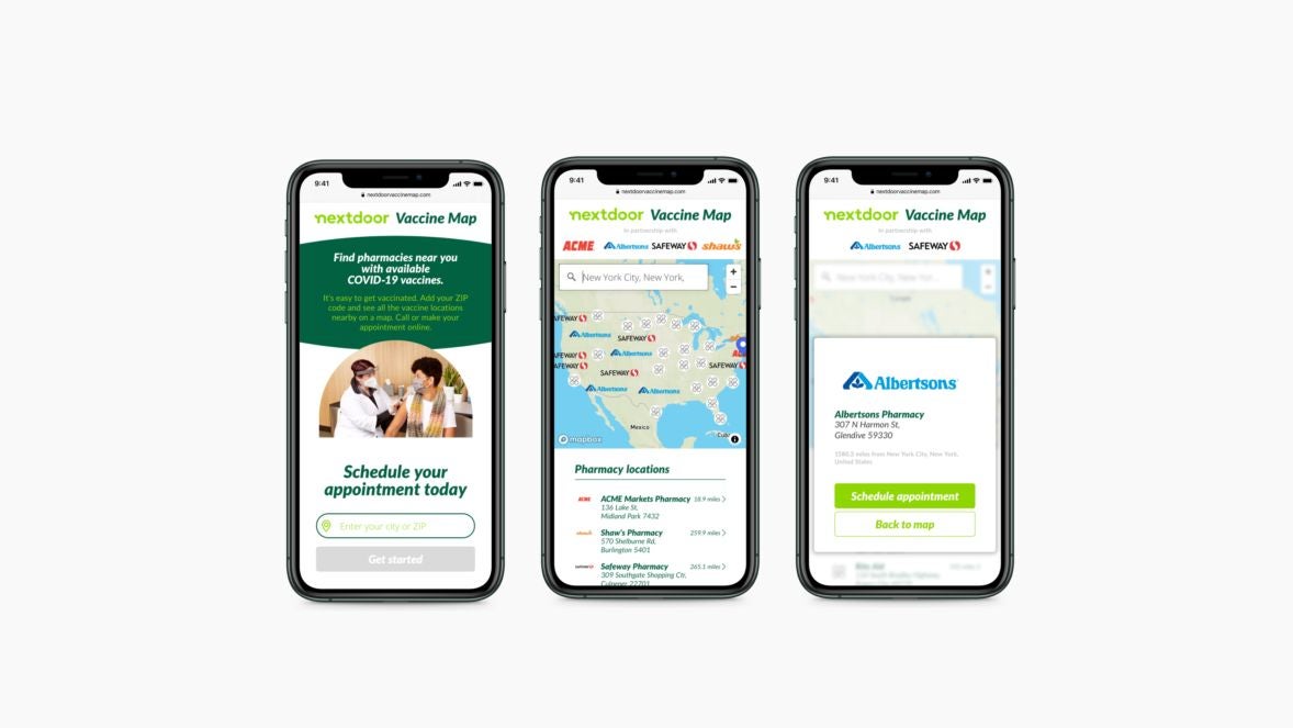 Nextdoor will help you get that COVID-19 jab