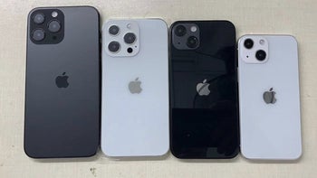 iPhone 13 family dummy units smile for the camera