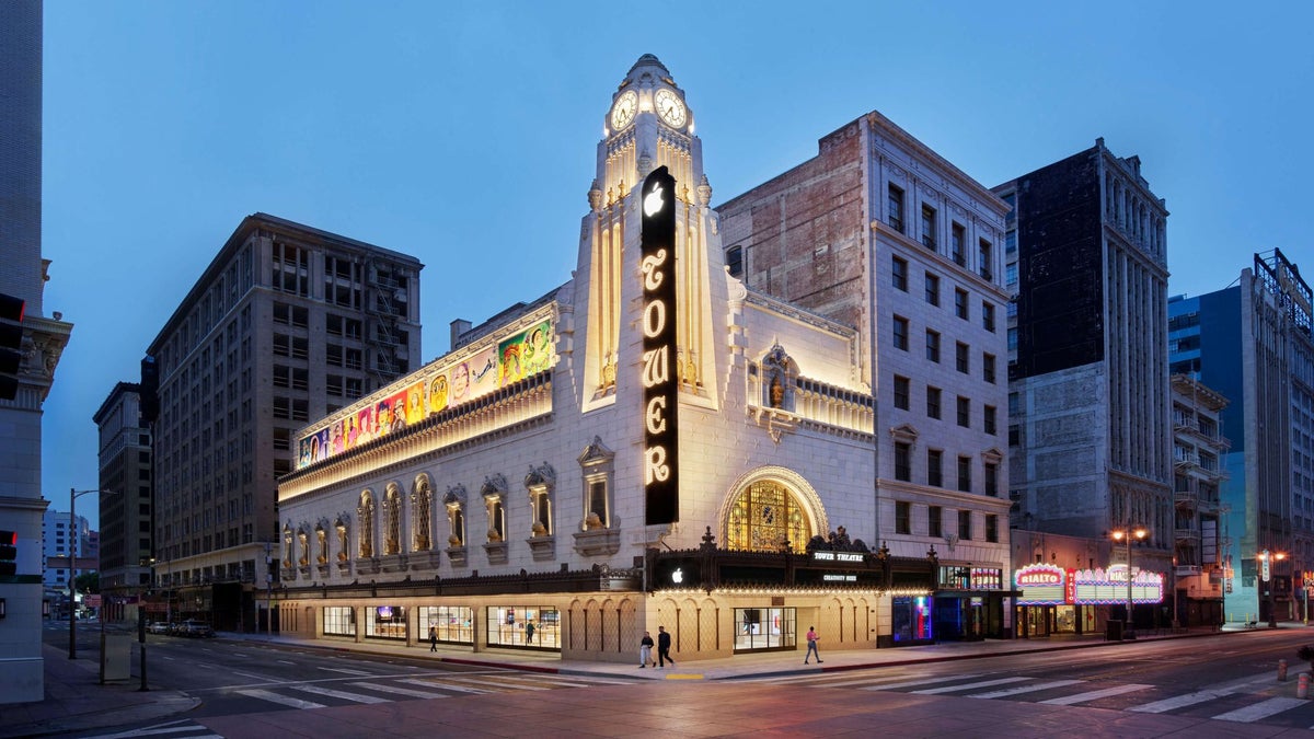 Apple Tower Theatre store opens today in downtown LA; check out the photos