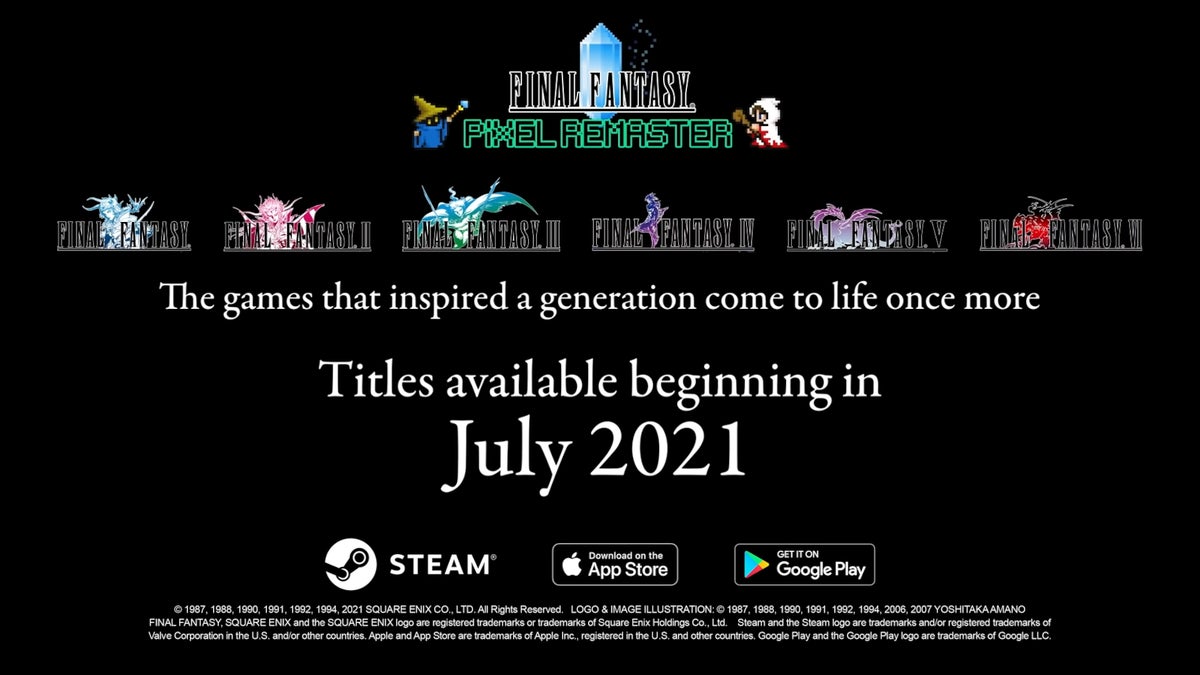 Final Fantasy I-III remasters coming to Android and iOS in late July
