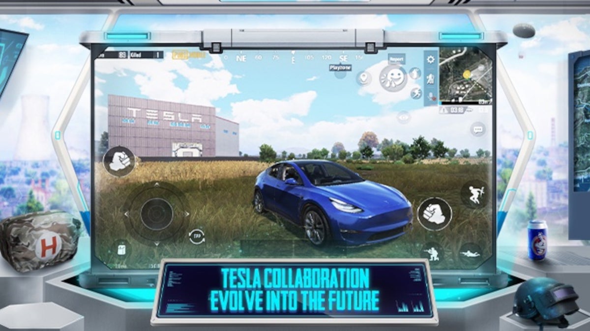 PUBG Mobile now lets players build a self-driving Tesla Model Y