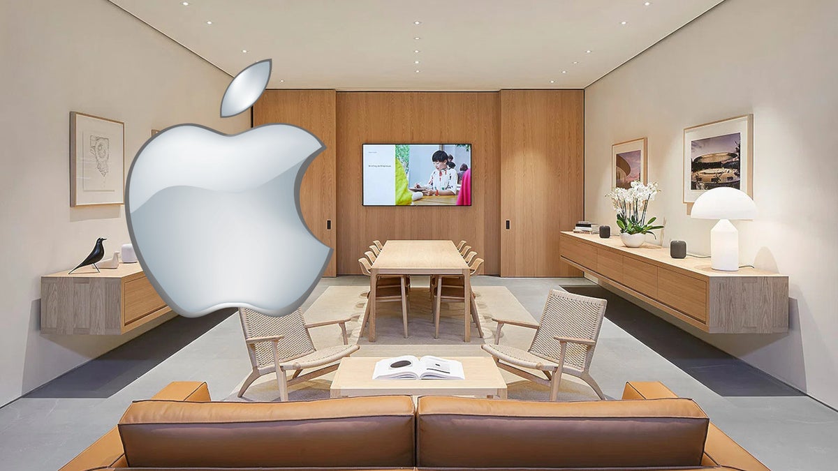 people in apple living room