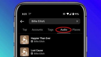 Instagram adds “Audio” to its search options