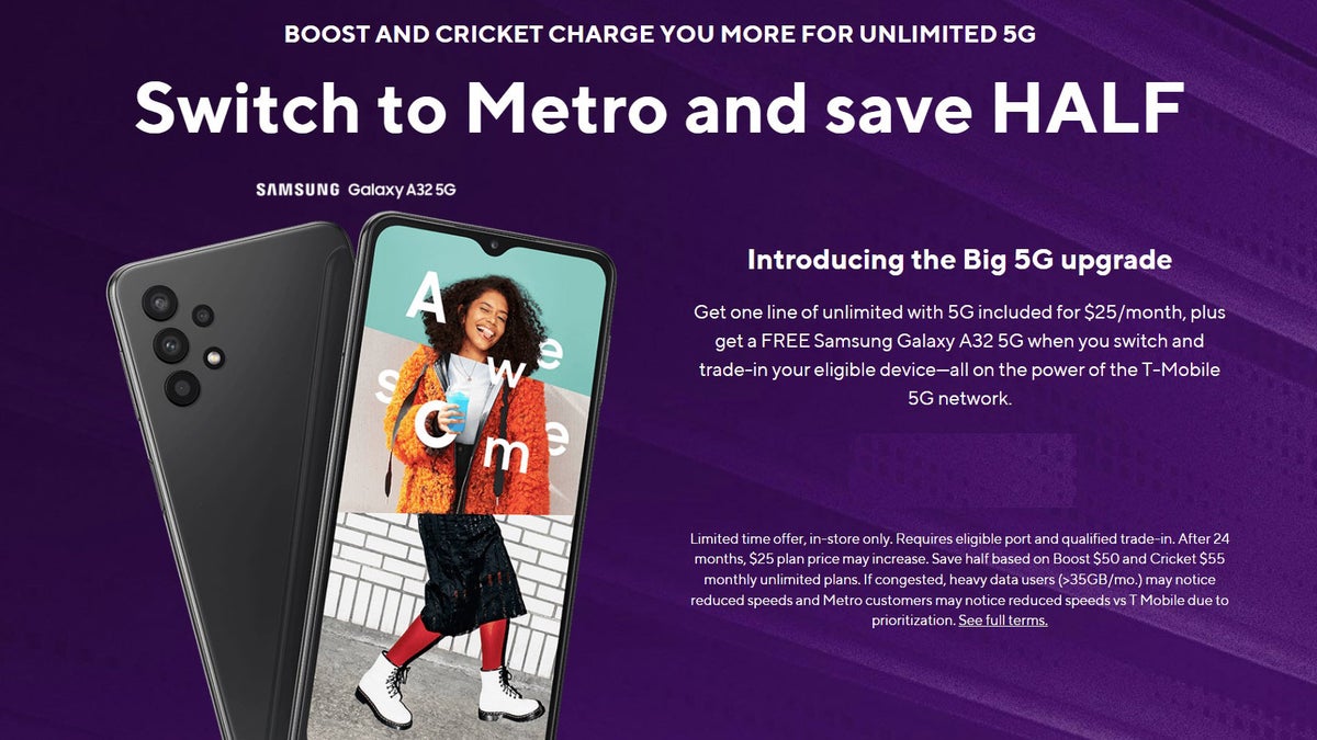 Metro by T-Mobile offers the cheapest unlimited 5G plan deal so far