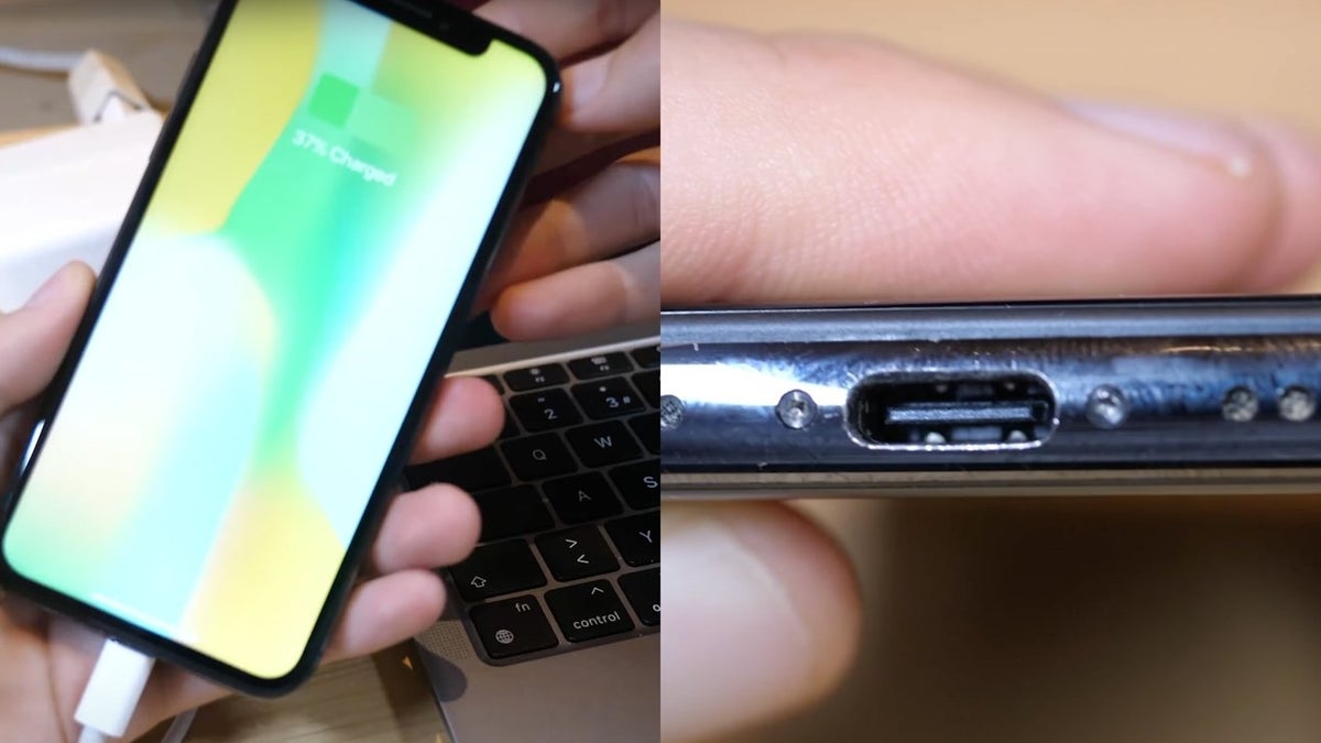 Behold the first USB-C iPhone! Sadly, it is a DIY project