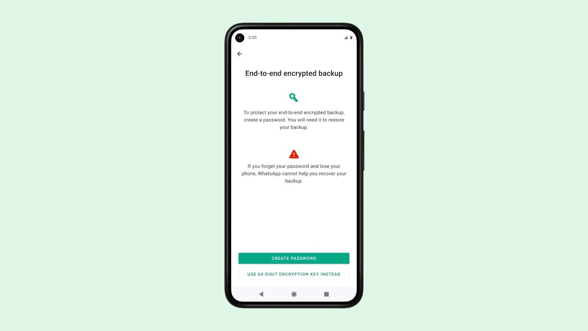 WhatsApp rolls out end-to-end encryption for backup services