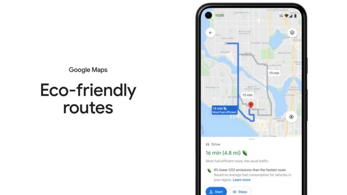 How to obtain eco-friendly directions on Google Maps while conserving gas