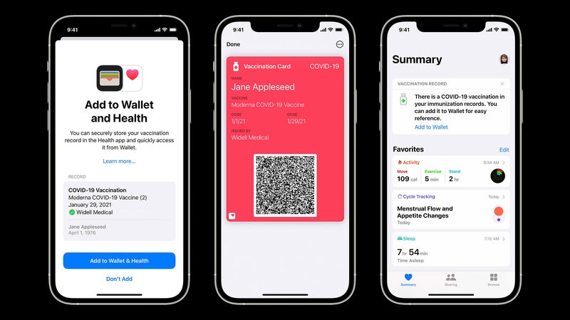 Add your COVID-19 vaccination card to Apple Wallet in your iPhone
