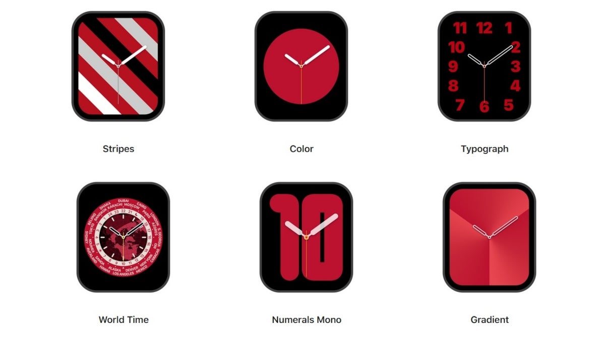 For a limited time you can download (PRODUCT)RED watch faces for your Apple Watch
