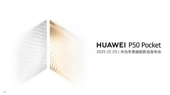 Huawei announces P50 Pocket foldable flip phone will be unveiled on December 23rd