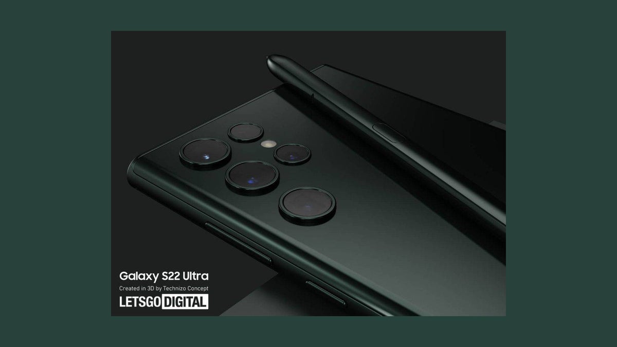 Renders visualize the rumored Burnham Green Galaxy S22 Ultra/Note
