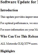 CLIQ XT upgrade brings touchscreen fix, updates Swype but doesn't bring Eclair