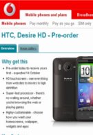 Vodafone UK is now readily accepting pre-orders for the HTC Desire HD