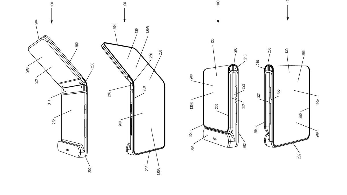 Motorola запатентовала телефон-раскладушку, вывернутую наизнанку (Motorola patents an inside out flip phone)