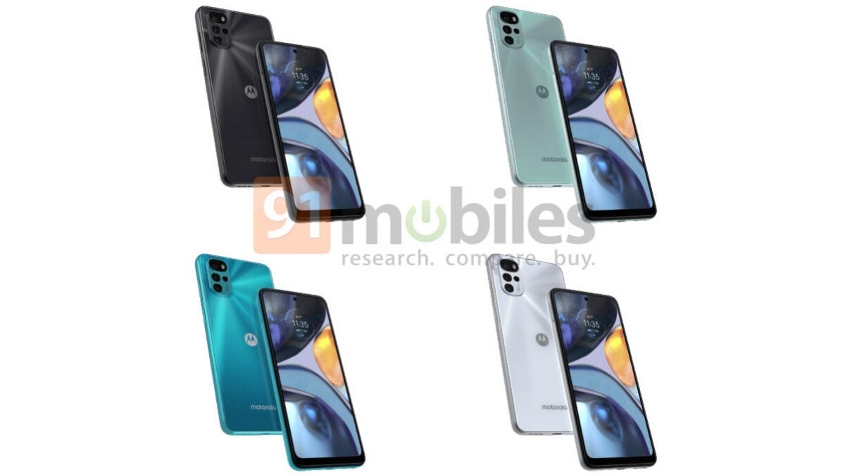 The low-cost Moto G22 leaks out in (legit) renders with four rear-facing cameras