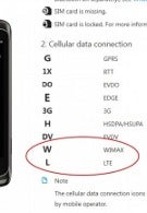 Windows Phone 7 network icon set features Verizon's 3G, as well as WiMAX and LTE