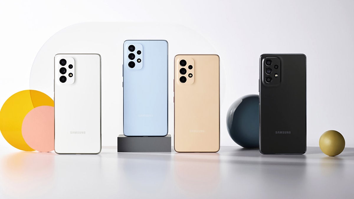 Galaxy A53 and A33 size comparison vs Galaxy S21 FE and A52