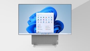 This sleek 27" all-in-one PC connects to your phone and has a rotating screen