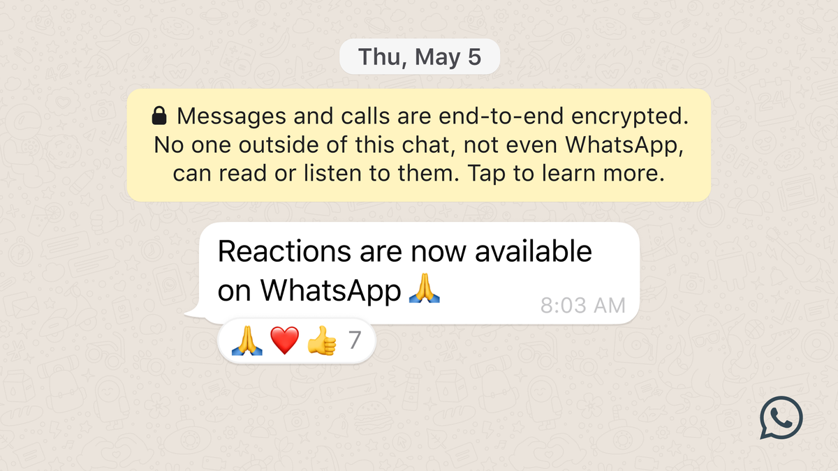 WhatsApp brings much larger file sharing, bigger groups and emoji reactions with latest update