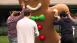 Giant Gingerbread Man touches down at Googleplex; launch of next Android OS build imminent