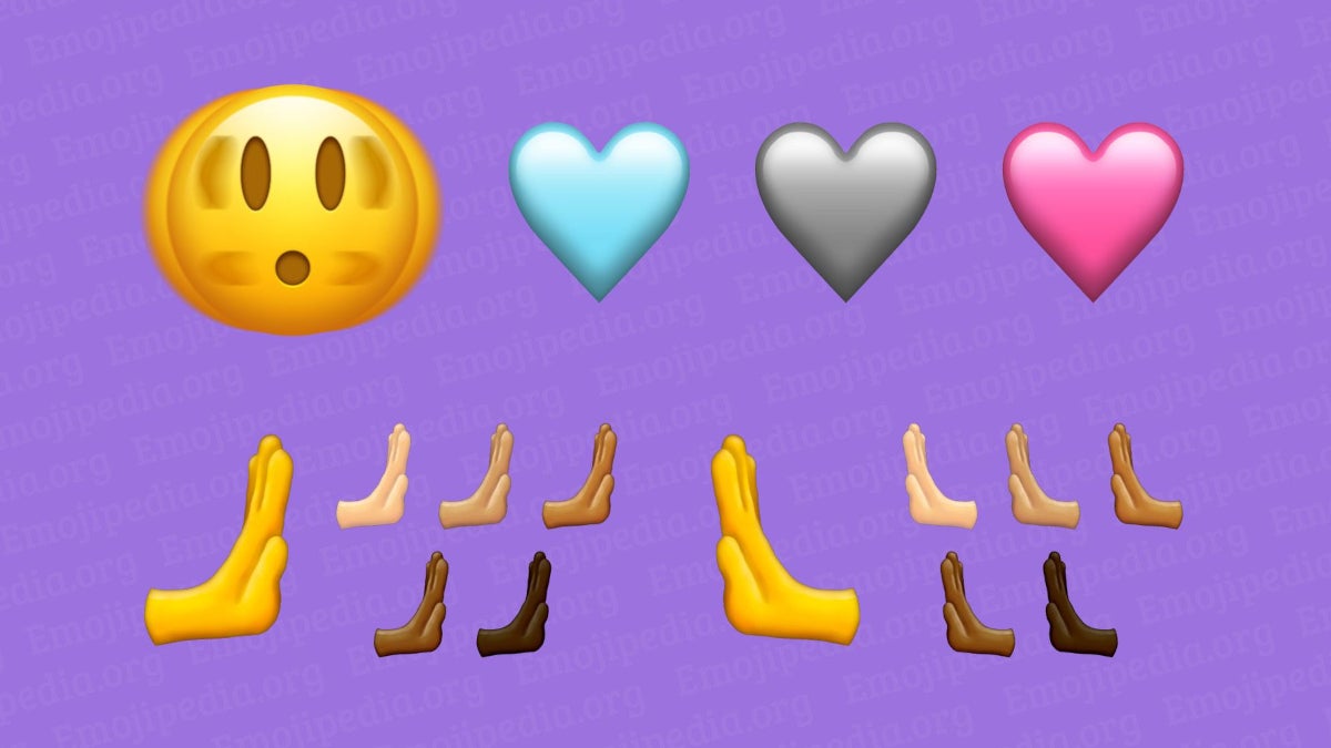 New emojis for Emoji 15.0 previewed include "high-five" and pink heart