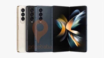 Official renders of the Galaxy Z Fold 4 potentially leaked