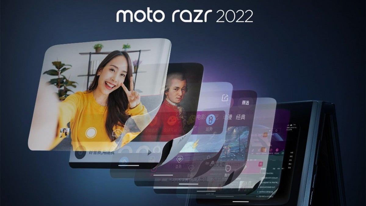 New teaser photo shows the bigger outer screen of the Moto Razr 2022