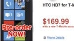 Wirefly opens up pre-orders for the HTC HD7 & priced at $169.99 with a contract