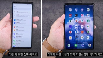 A nearly-finished LG Rollable appears in Korean review, showcasing its main feature