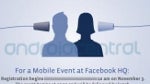 Facebook to hold mobile event at its HQ on November 3rd