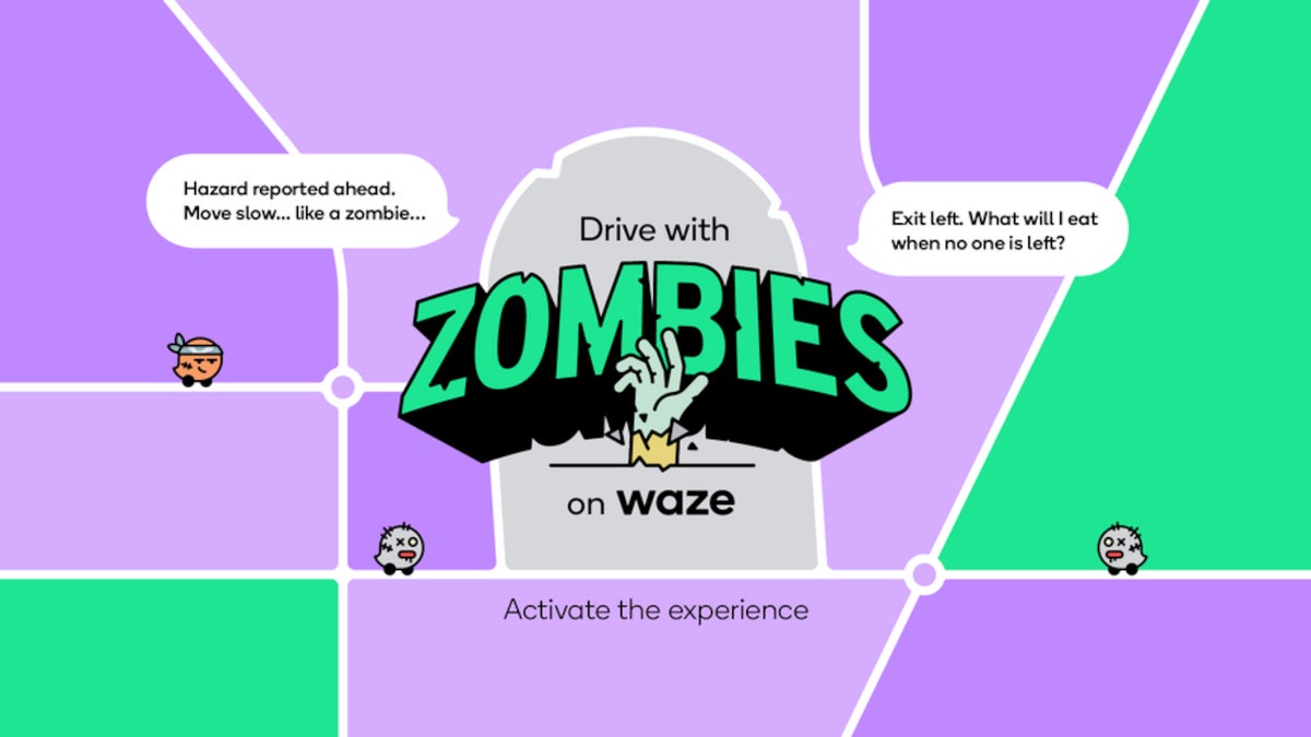 Zombify your Waze world with the app’s new Halloween-themed in-car experience