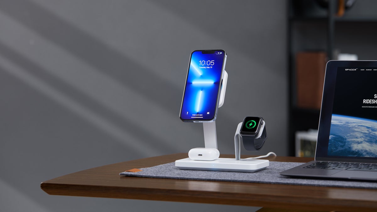ESR HaloLock 2-in-1 Magnetic Wireless Charger with iWatch Stand, MagSafe-Compati