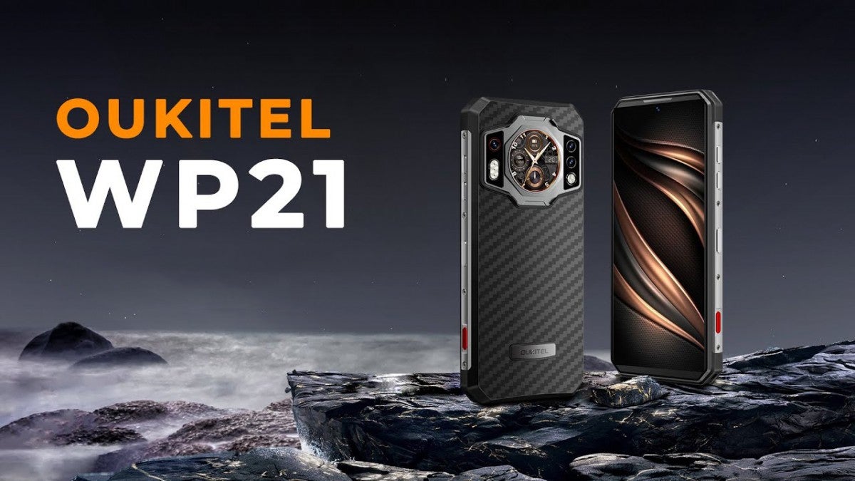 The Oukitel WP21 has a watch on its back and a 9,800 mAh battery with 66W charging