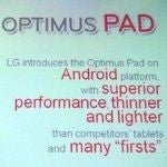 LG Optimus Pad gets NVIDIA Tegra 2 & Android Honeycomb