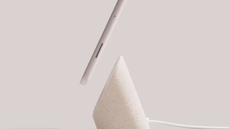 The Pixel Tablet surfaces on a table photographed in Milan