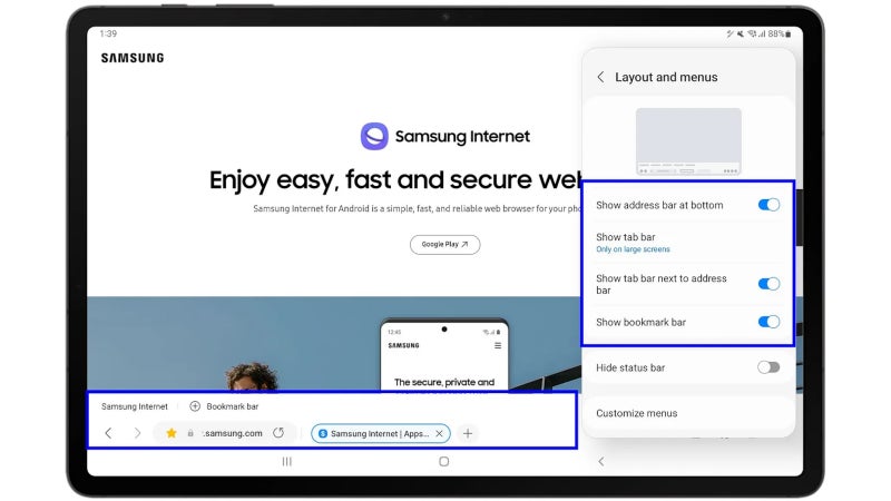 Samsung Internet beta update brings important improvements for tablet users