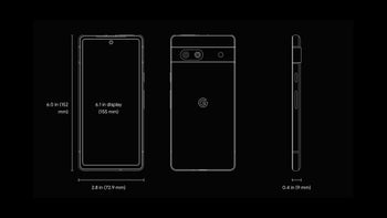 Google Pixel 7a: Size Comparison