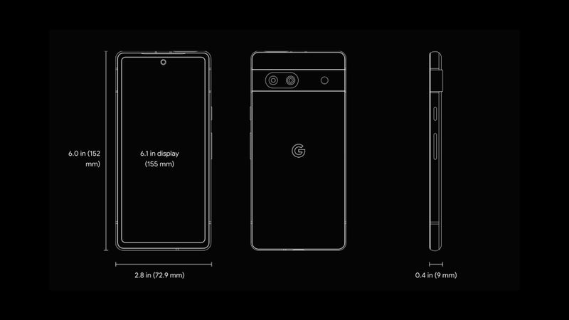 Google Pixel 7a: Size Comparison