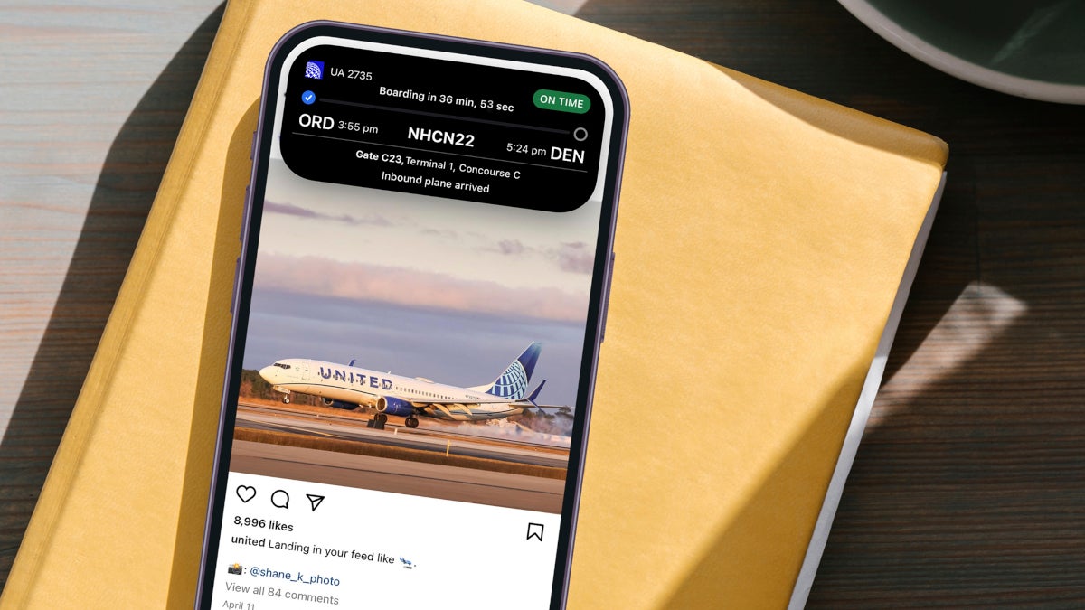 UAL flyers will soon track their flight status on an iPhone via a live widget or the Dynamic Island
