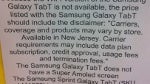 Wi-Fi-only Samsung galaxy tab