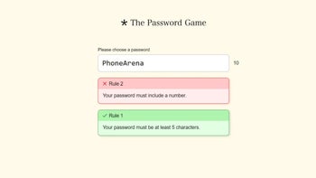 Password Game: To lose patience is to lose the battle