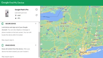 Settings for Google's Find My Device network leak