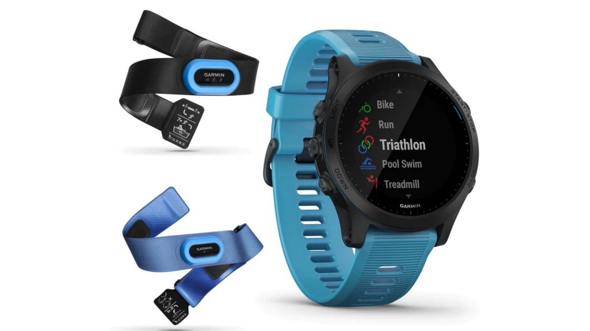  Garmin Forerunner 945 Bundle, Premium GPS Running/Triathlon  Smartwatch with Music, Blue : Electronics