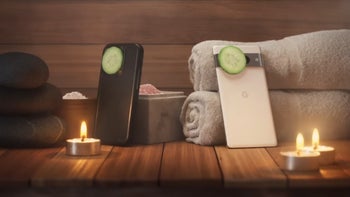 Wacky best friends iPhone and Pixel enjoy a Spa Day and iPhone spills a little secret in new ad