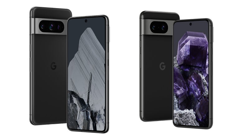 Google Pixel 8 Pro and Pixel 8 size comparison versus iPhone 15, Galaxy S23 series