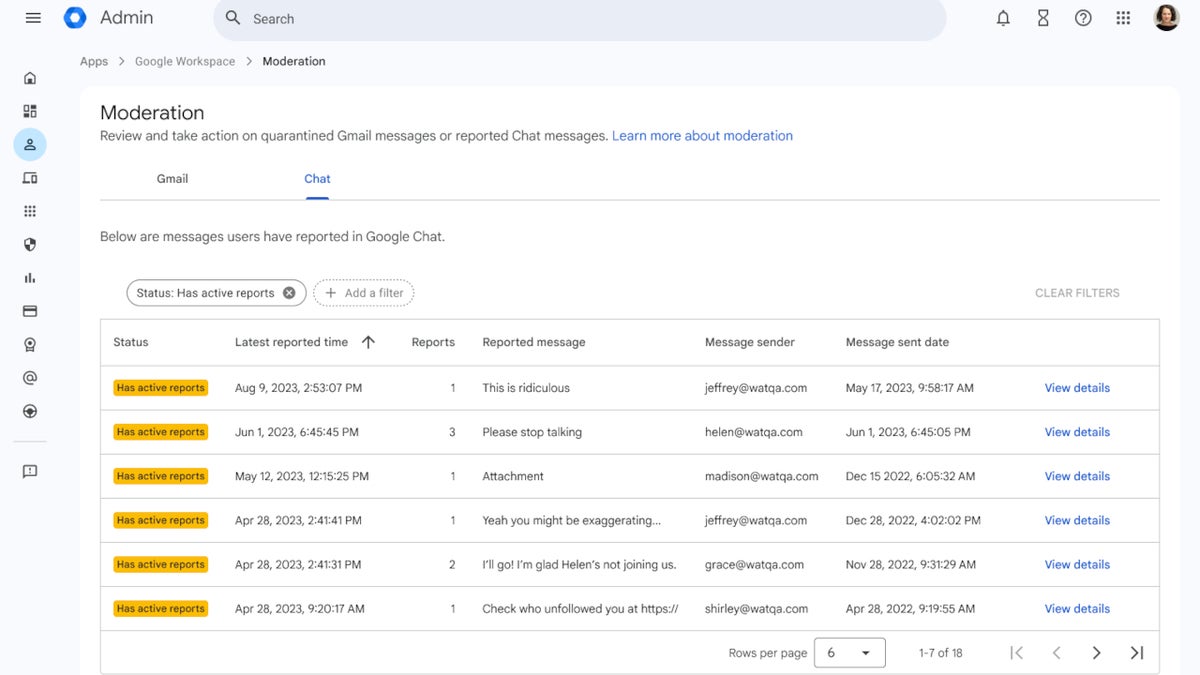 Google Chat is getting a new moderation tool