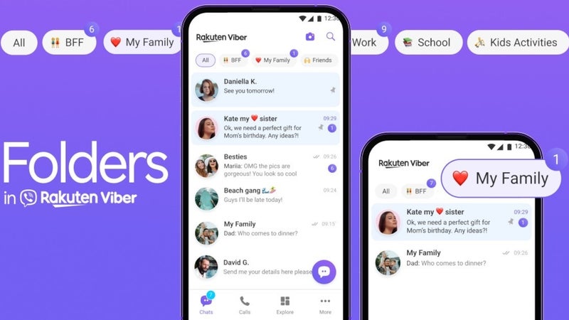 Viber starts rolling out customizable chat folders