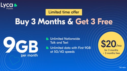 Half off with Lyca Mobile - get 6 months of mobile service for the price of 3!