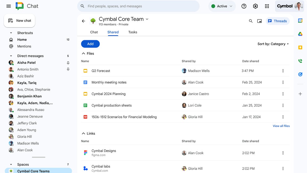 Google Chat update adds a new tab and refreshed UI