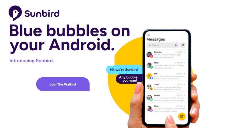Sunbird returns to allow Android users to use iMessage features including blue bubbles